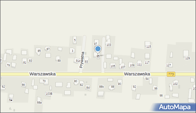 Poskwitów, Warszawska, 95, mapa Poskwitów