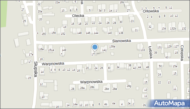 Poznań, Warpnowska, 19, mapa Poznania