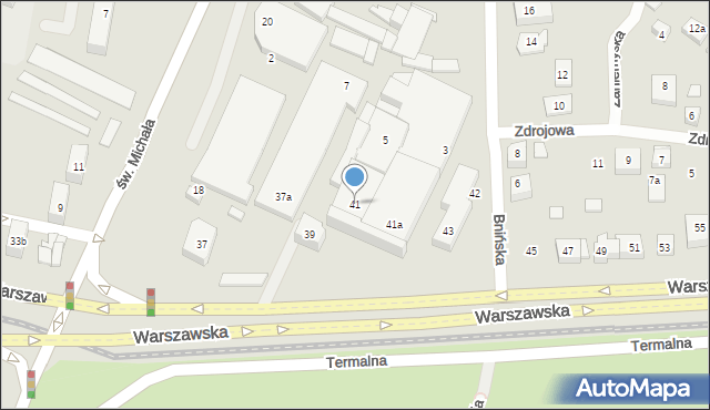 Poznań, Warszawska, 41, mapa Poznania