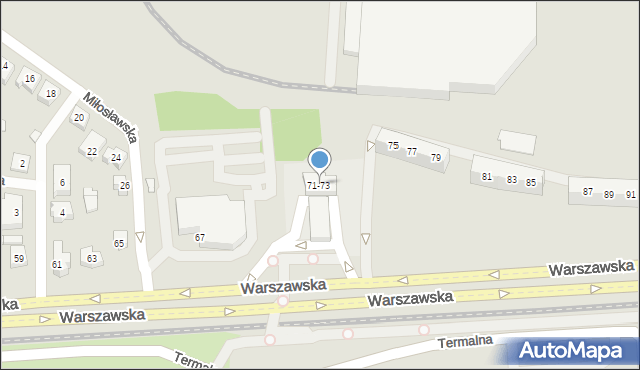 Poznań, Warszawska, 71-73, mapa Poznania