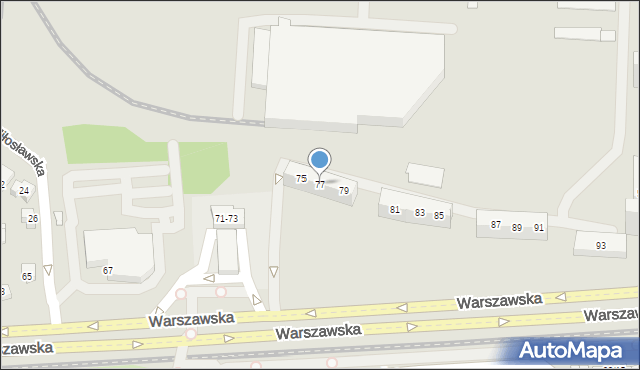 Poznań, Warszawska, 77, mapa Poznania