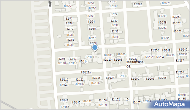 Poznań, Warszawska, 82/101, mapa Poznania