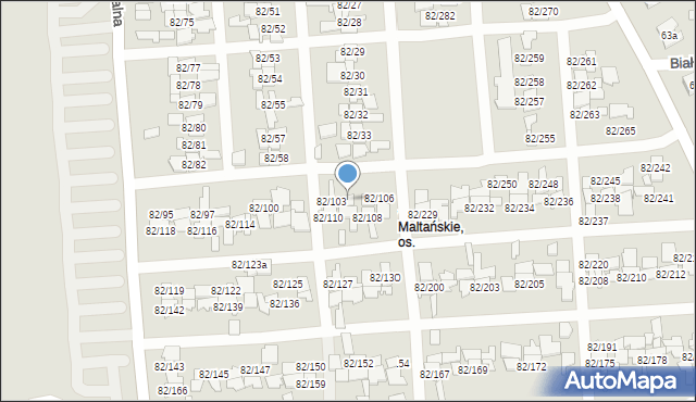 Poznań, Warszawska, 82/104, mapa Poznania