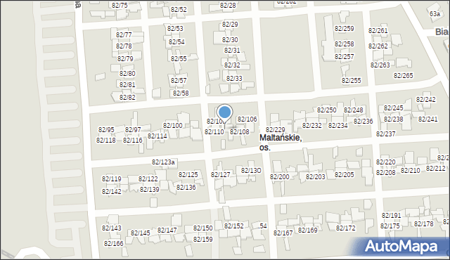 Poznań, Warszawska, 82/109, mapa Poznania