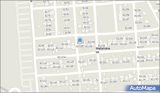 Poznań, Warszawska, 82/110, mapa Poznania