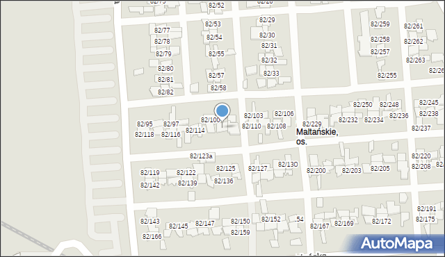 Poznań, Warszawska, 82/112, mapa Poznania