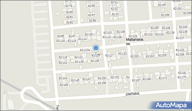 Poznań, Warszawska, 82/125, mapa Poznania