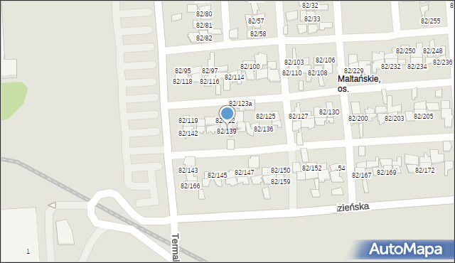 Poznań, Warszawska, 82/139, mapa Poznania