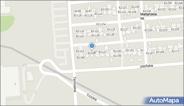 Poznań, Warszawska, 82/145, mapa Poznania