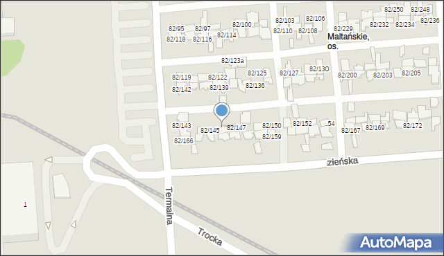 Poznań, Warszawska, 82/146, mapa Poznania