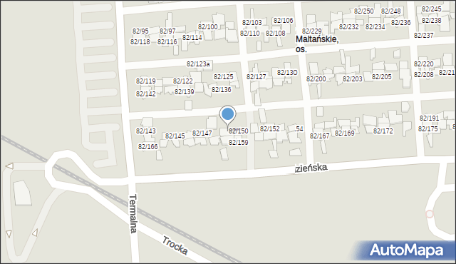 Poznań, Warszawska, 82/149, mapa Poznania