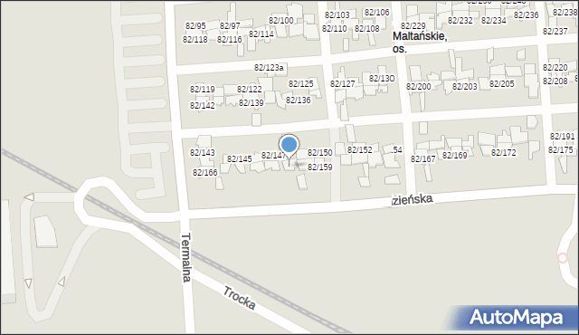 Poznań, Warszawska, 82/161, mapa Poznania