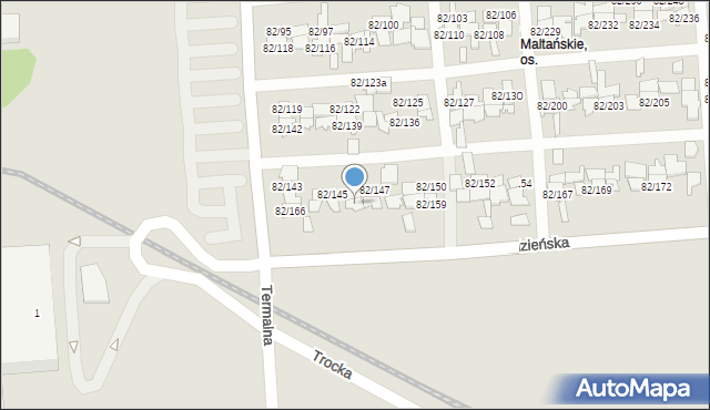 Poznań, Warszawska, 82/163, mapa Poznania