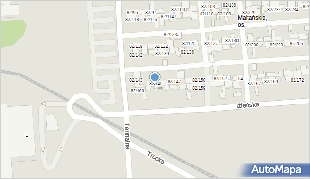 Poznań, Warszawska, 82/164, mapa Poznania