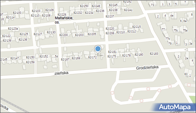 Poznań, Warszawska, 82/173, mapa Poznania