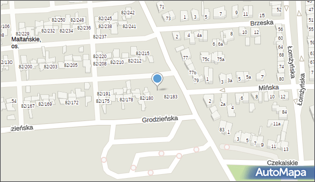 Poznań, Warszawska, 82/185, mapa Poznania