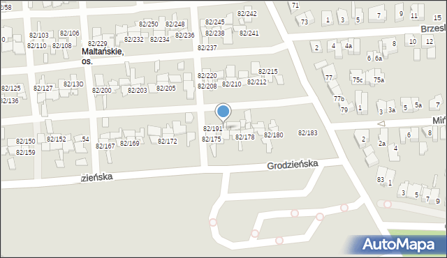 Poznań, Warszawska, 82/190, mapa Poznania