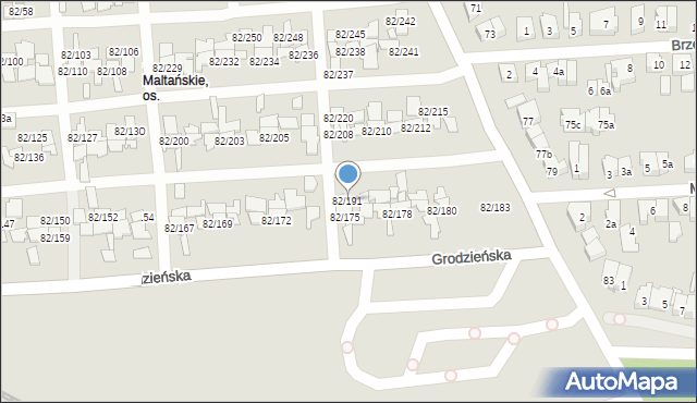 Poznań, Warszawska, 82/191, mapa Poznania