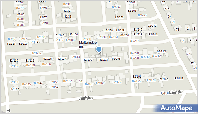 Poznań, Warszawska, 82/226, mapa Poznania