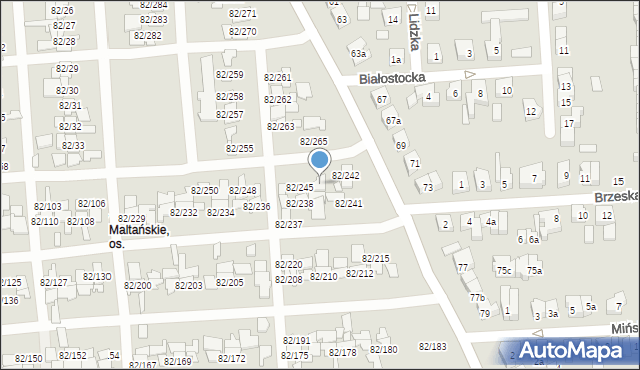 Poznań, Warszawska, 82/244, mapa Poznania