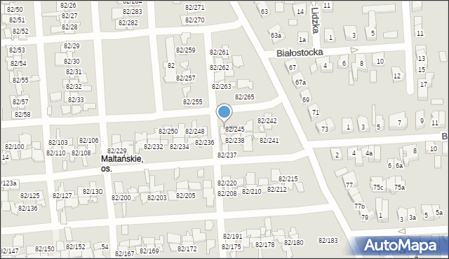 Poznań, Warszawska, 82/246, mapa Poznania