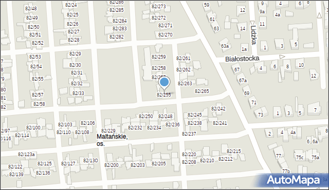 Poznań, Warszawska, 82/255, mapa Poznania