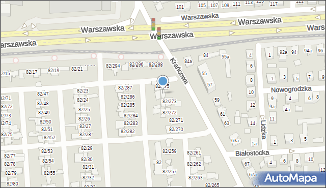 Poznań, Warszawska, 82/274, mapa Poznania