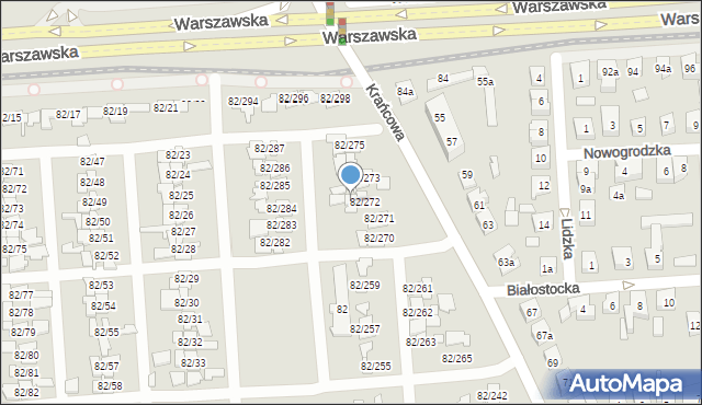 Poznań, Warszawska, 82/279, mapa Poznania