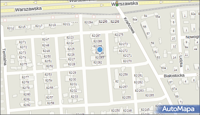 Poznań, Warszawska, 82/283, mapa Poznania