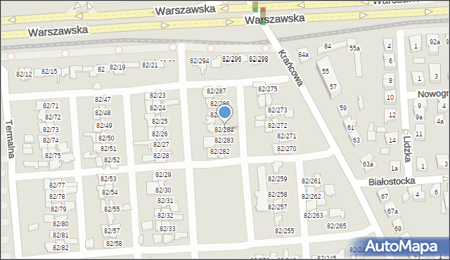 Poznań, Warszawska, 82/284, mapa Poznania