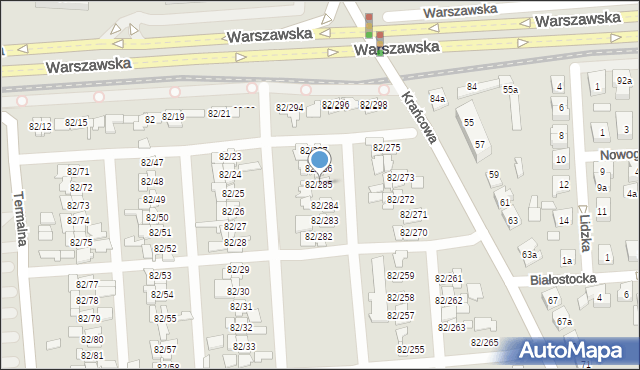 Poznań, Warszawska, 82/285, mapa Poznania