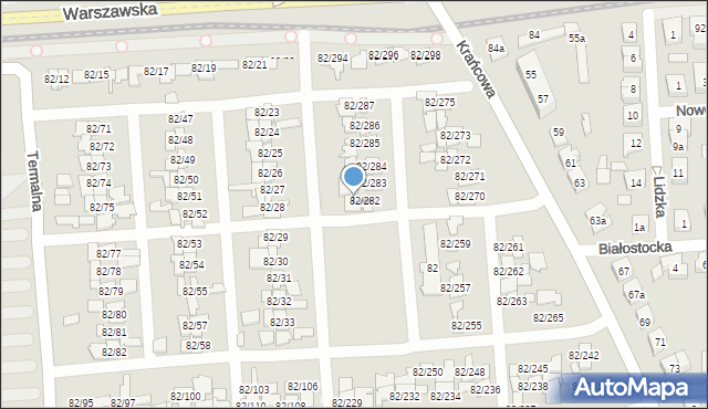 Poznań, Warszawska, 82/288, mapa Poznania