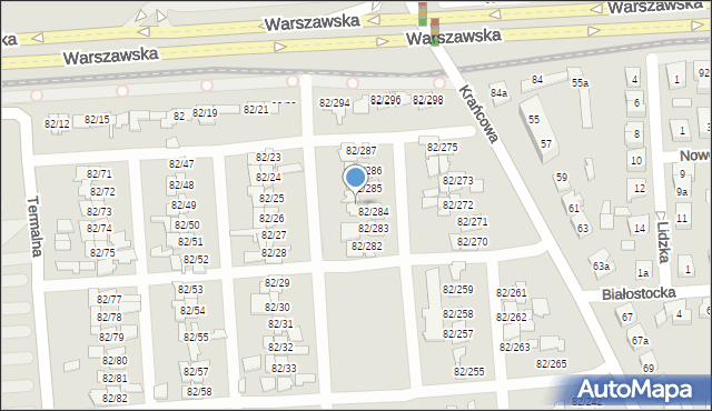 Poznań, Warszawska, 82/290, mapa Poznania