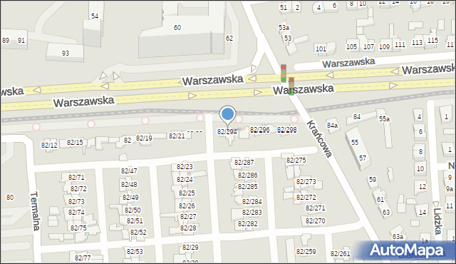 Poznań, Warszawska, 82/294, mapa Poznania