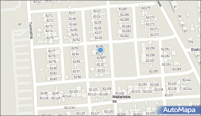 Poznań, Warszawska, 82/31, mapa Poznania