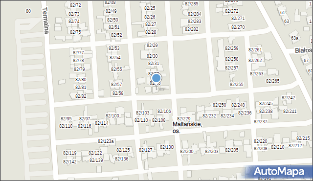 Poznań, Warszawska, 82/34, mapa Poznania