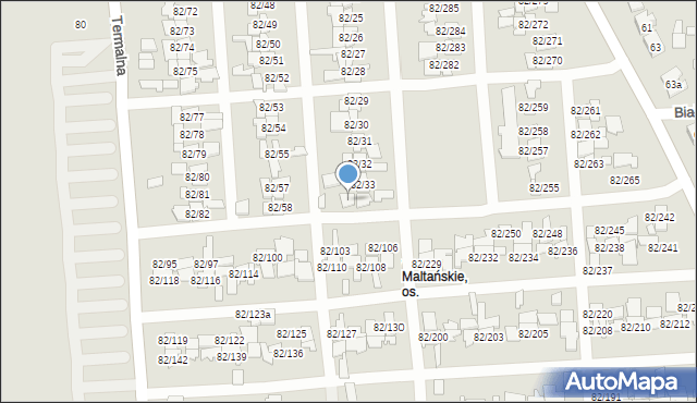 Poznań, Warszawska, 82/35, mapa Poznania