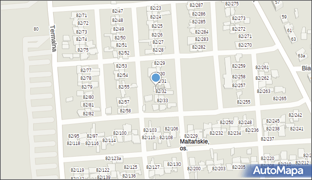 Poznań, Warszawska, 82/37, mapa Poznania