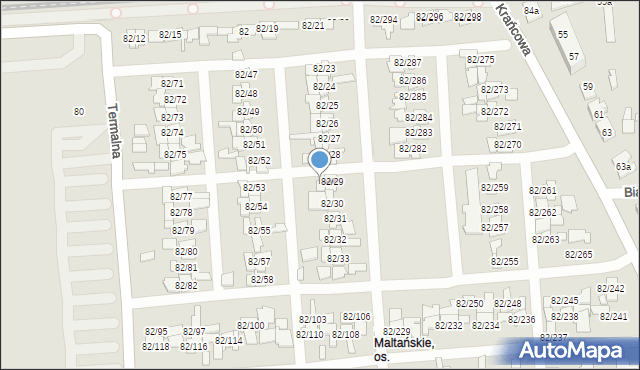 Poznań, Warszawska, 82/40, mapa Poznania