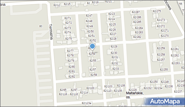 Poznań, Warszawska, 82/54, mapa Poznania