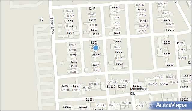 Poznań, Warszawska, 82/55, mapa Poznania