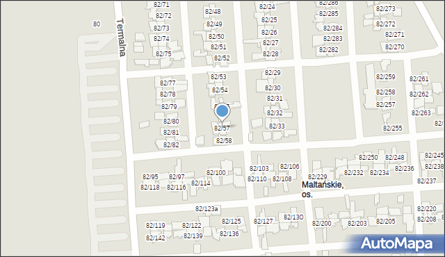 Poznań, Warszawska, 82/57, mapa Poznania