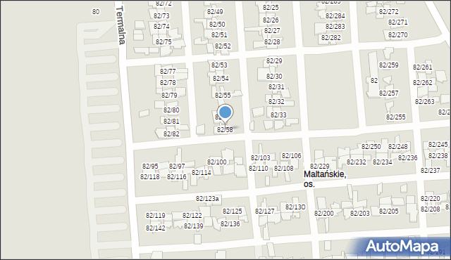 Poznań, Warszawska, 82/58, mapa Poznania