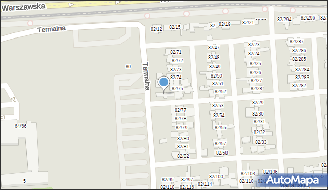 Poznań, Warszawska, 82/88, mapa Poznania