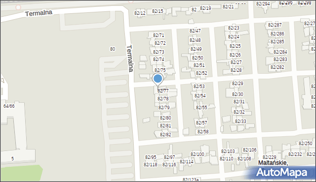 Poznań, Warszawska, 82/89, mapa Poznania