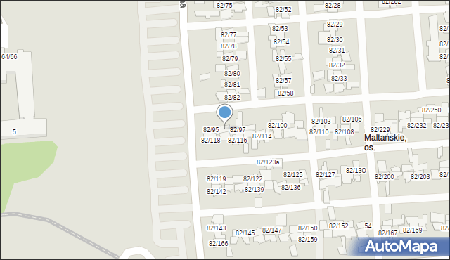 Poznań, Warszawska, 82/96, mapa Poznania