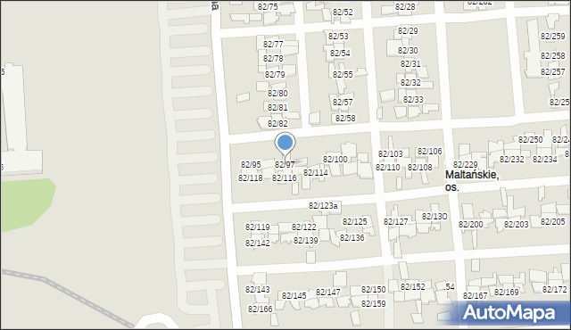 Poznań, Warszawska, 82/97, mapa Poznania