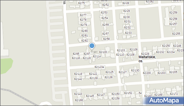 Poznań, Warszawska, 82/98, mapa Poznania