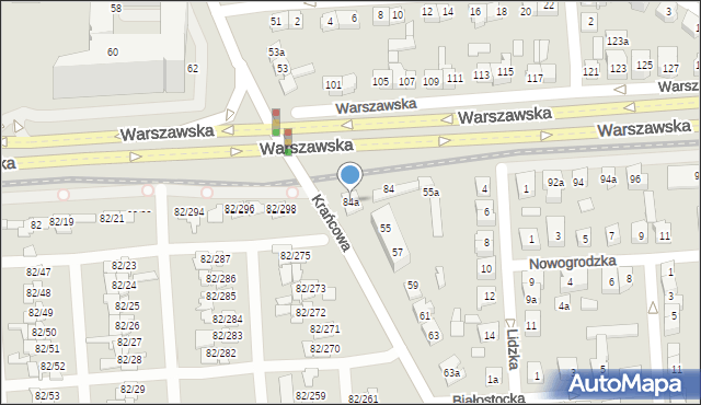 Poznań, Warszawska, 84a, mapa Poznania