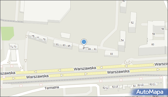 Poznań, Warszawska, 87, mapa Poznania